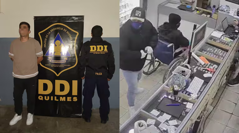 Simularon ser personas con discapacidad y desvalijaron una joyería en Quilmes