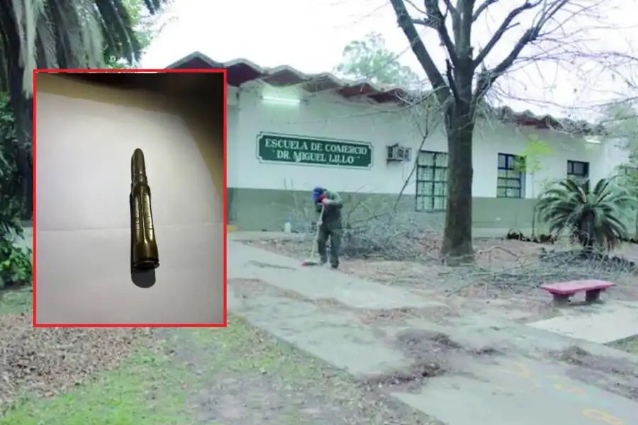 Hallan un cartucho de arma de fuego en una escuela de Yerba Buena y se investiga una posible intimidación